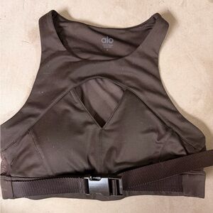 ALO Yoga Dark Brown Sports Bra